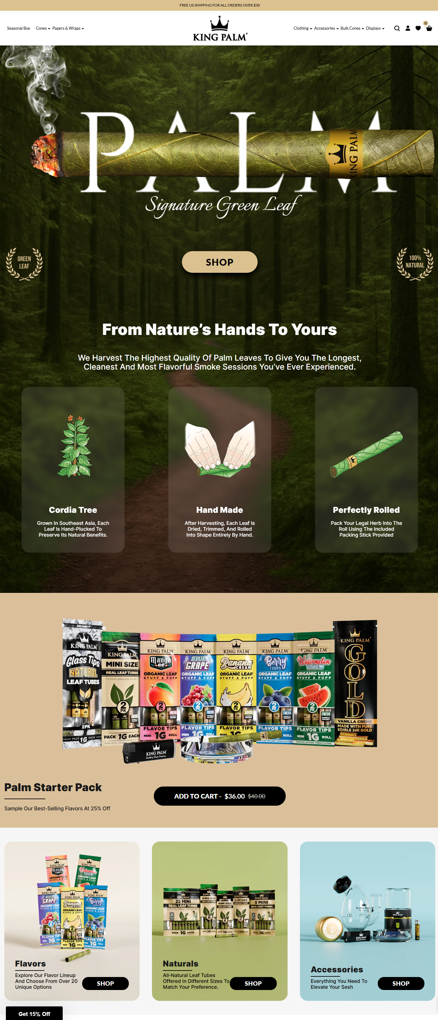 King Palm Website Full Page Design