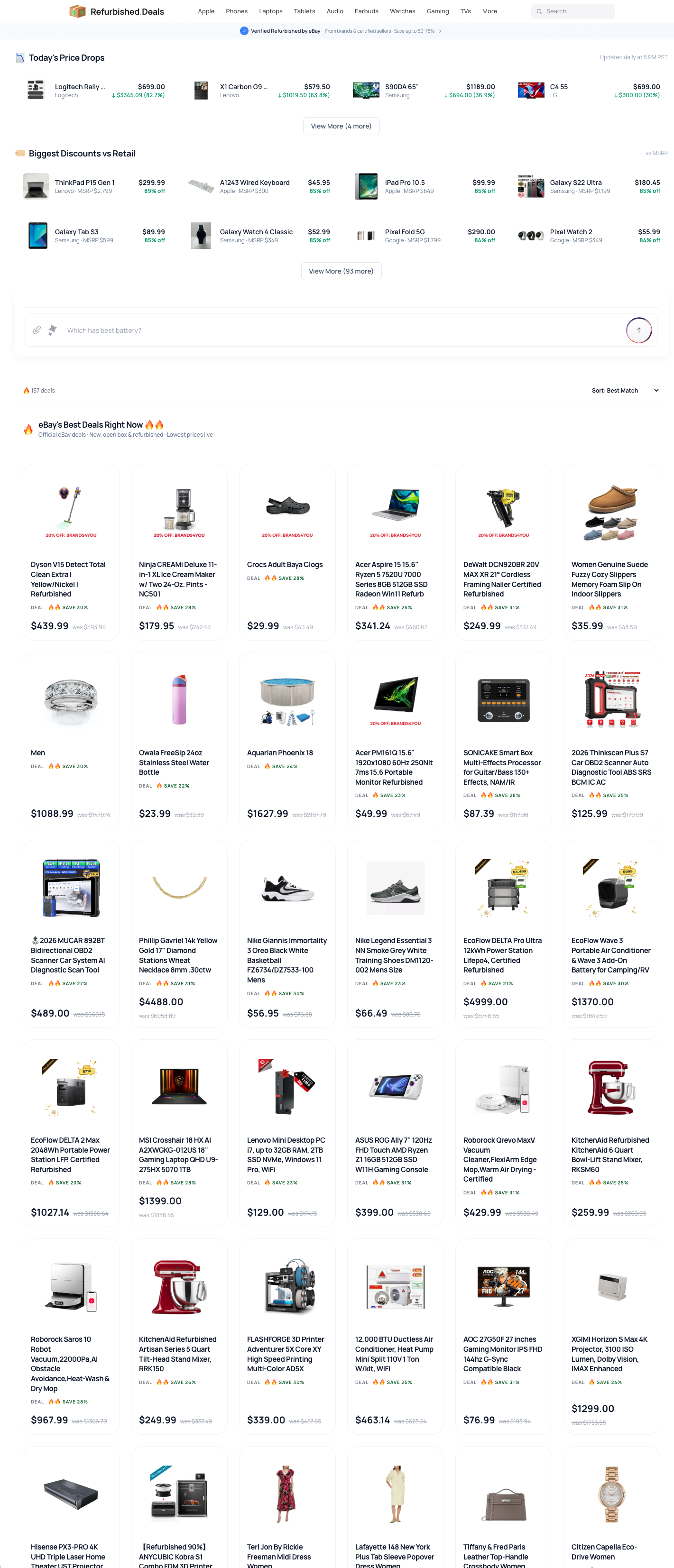 Refurbished.Deals Tech Aggregator